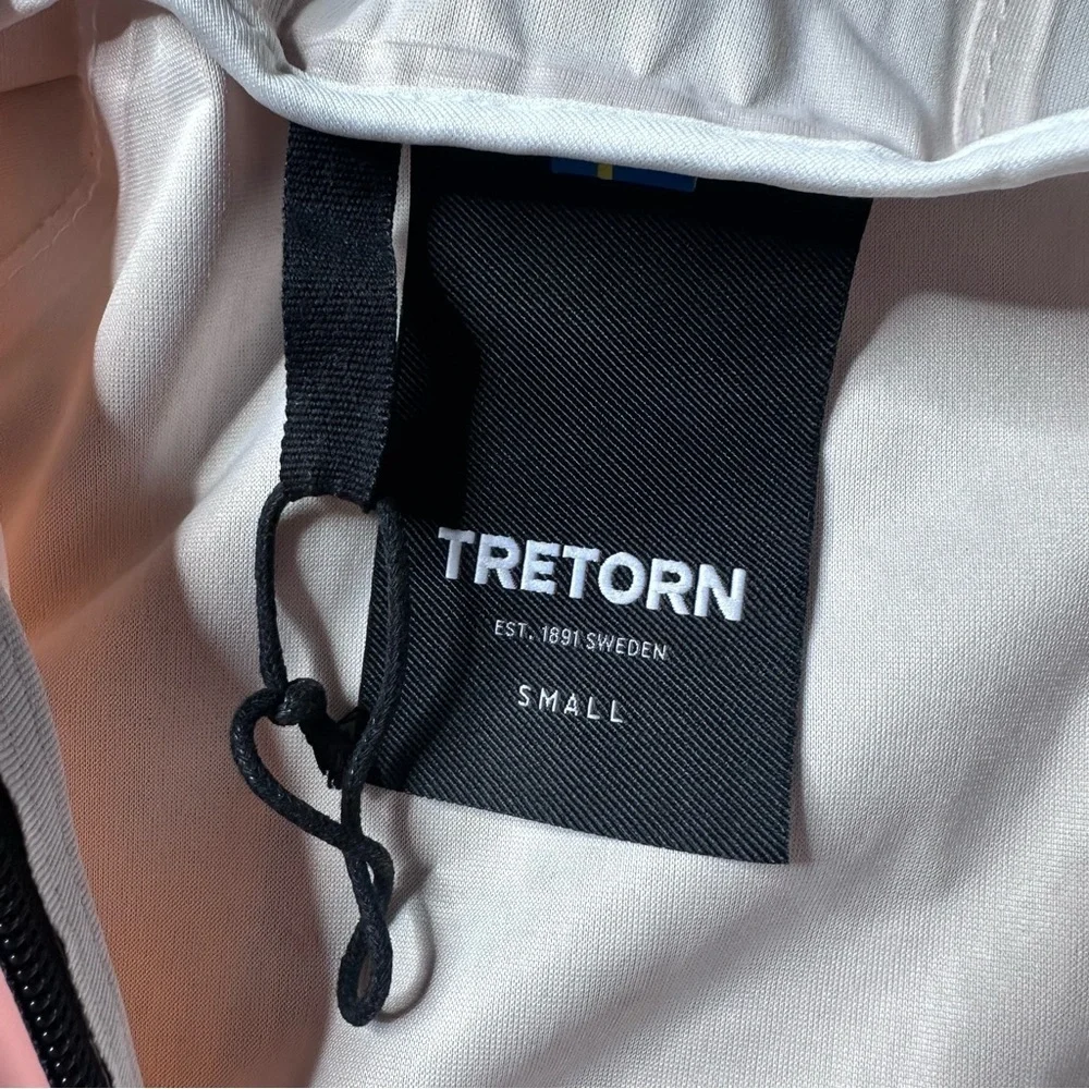 Tretorn Mist Pink Full Zip Hoodie Rain Jacket Size S